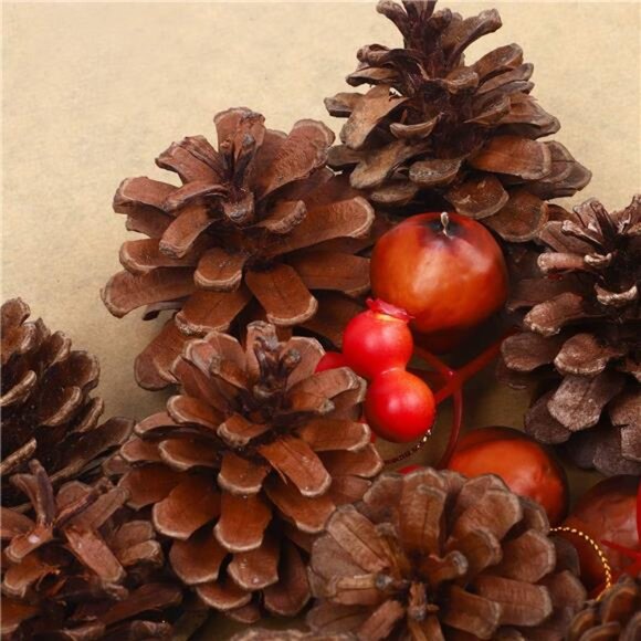 25 Pcs 1.6-2.4 Inches Christmas Pine Cones Decoration with String,Natural Rustic - Picture 4 of 7